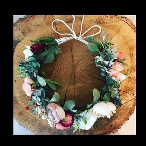 Silk flower crown - Etsy bridal crown